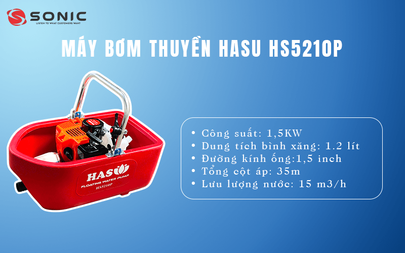 Đặc điểm nổi bật của máy bơm thuyền Hasu HS5210P