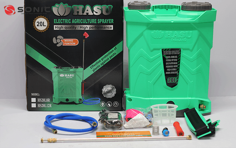 Phụ tùng đi kèm của bình xịt điện Hasu HS20L12R