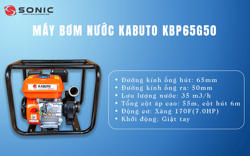 Đặc điểm nổi bật của máy bơm nước KBP65G50