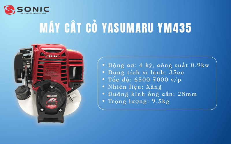 Đặc điểm của máy cắt cỏ 4 kỳ Yasumaru YM435